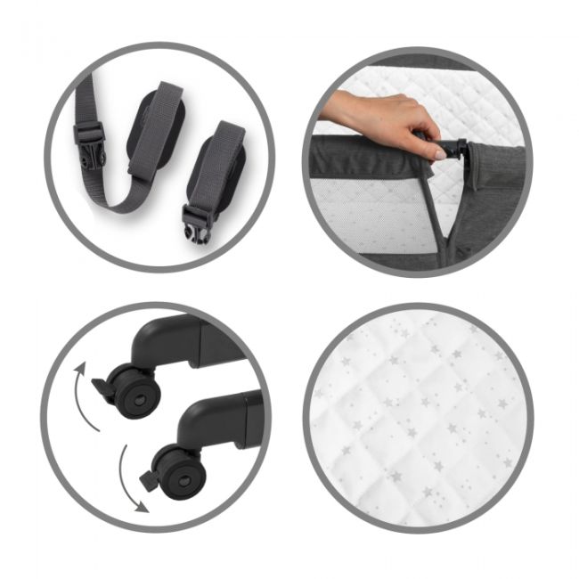Patut cu laterala deschizabila kidwell snuzzy - dark grey edeedilodosnu01a2