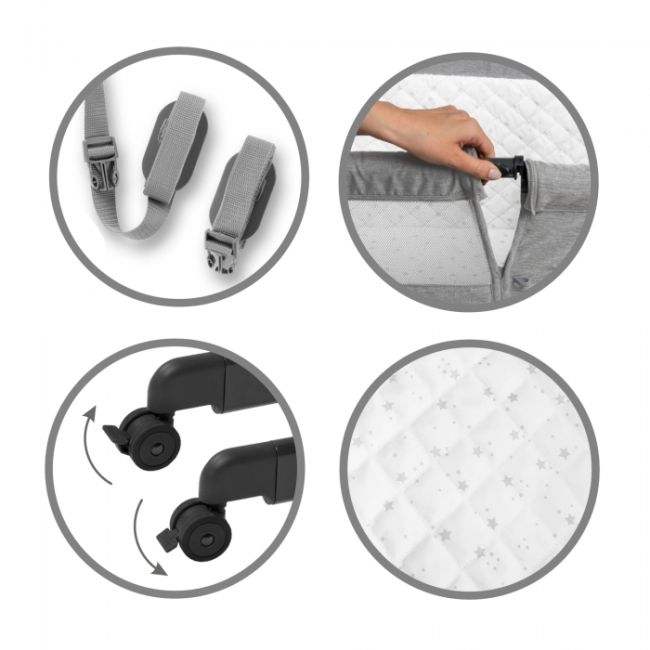 Patut cu laterala deschizabila kidwell snuzzy - light grey edeedilodosnu01a1