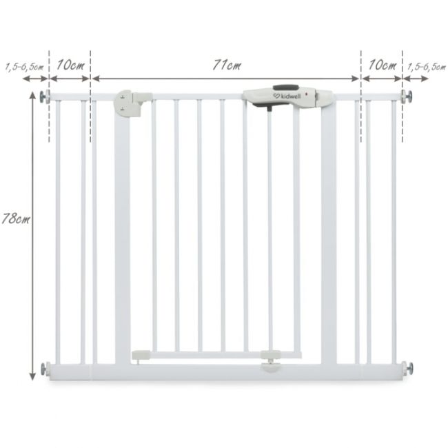 Poarta de siguranta 74-105 cm kidwell guarda - alb edeedibrzagua01a1