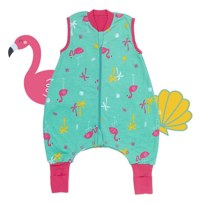 Sac de dormit cu picioruse si talpa antiderapanta Flamingo 80 cm + manseta 1.0 Tog BBXCJ311-10FN