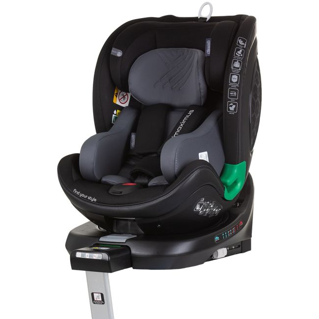 Scaun auto chipolino maximus i-size 40-150 cm obsidian cu sistem isofix hubstkmm02401ob