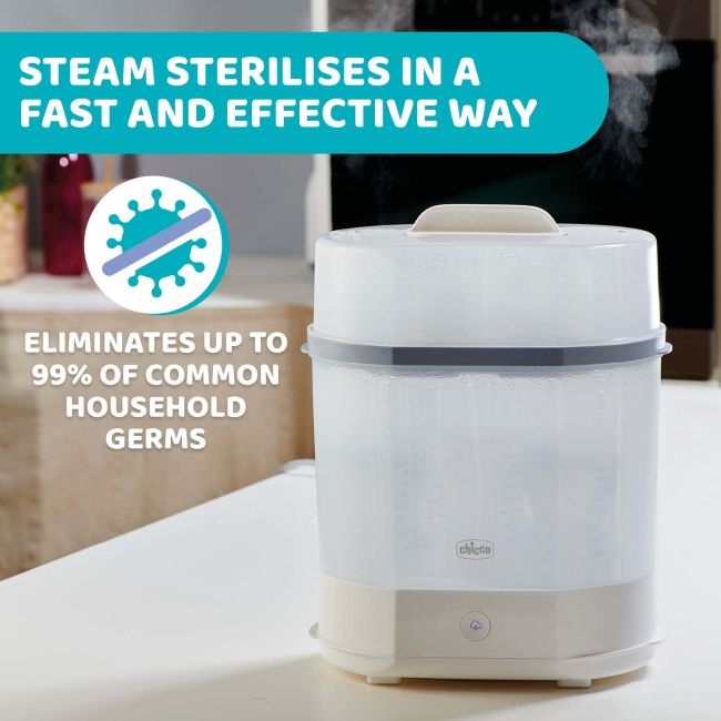 Sterilizator electric cu aburi Chicco 3 in 1 Steril Natural, 0luni+ CHC0739110-7