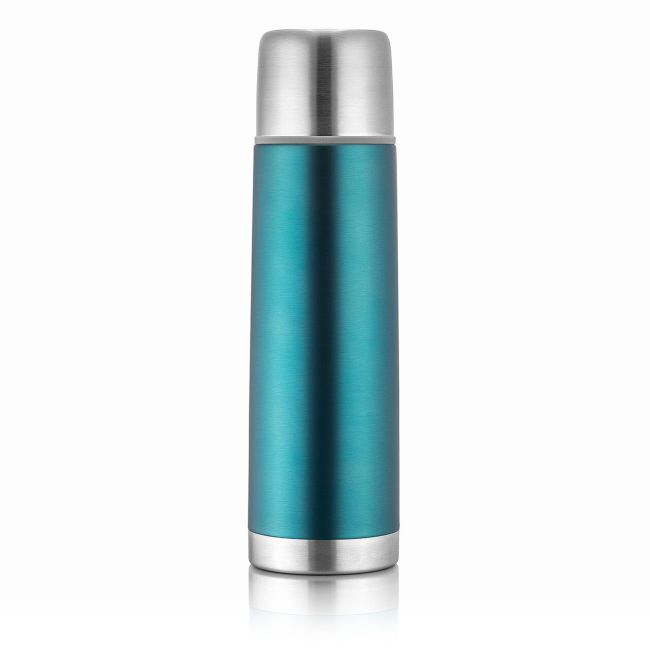 Sticla termos din otel inoxidabil vidat Colour, 450 ml, albastru, Reer 90503