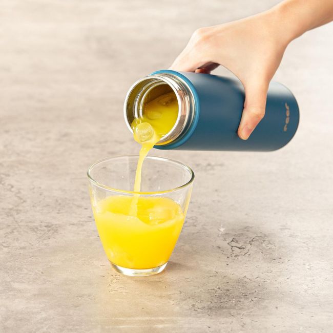 Termos din otel inoxidabil vidat ColourDesign, 450 ml, albastru, Reer 90013
