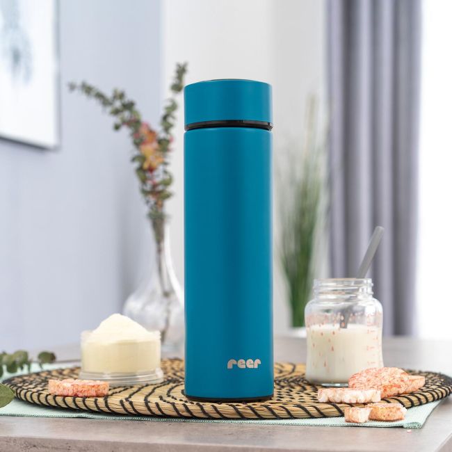 Termos din otel inoxidabil vidat ColourDesign, 450 ml, albastru, Reer 90013