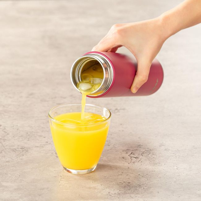 Termos din otel inoxidabil vidat ColourDesign, 450 ml, rosu, Reer 90014