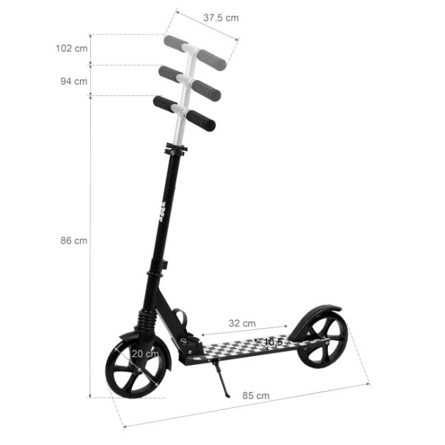 Trotineta pliabila de oras 200 mm driff - black white edeedihsdrib01