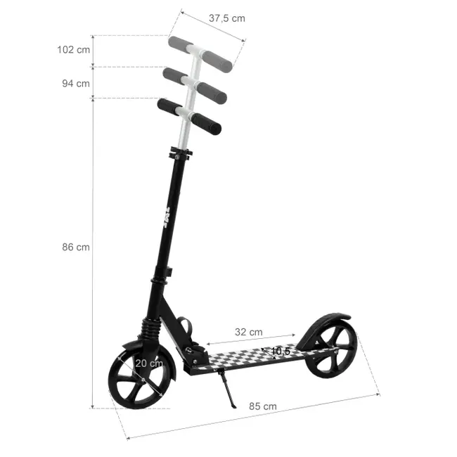 Trotineta pliabila de oras 200 mm driff - black white edeedihsdrib01