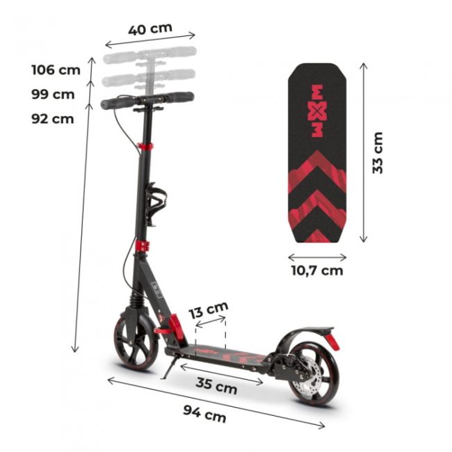Trotineta pliabila de oras cu frana pe maner wxm rst-a02 - red edeedihmrsta02