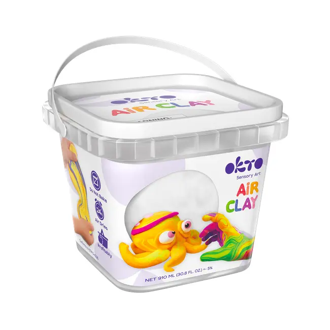 Air Clay pentru modelaj, 200g, Okto - Alb KRTOK20012