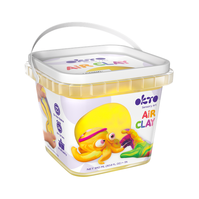 Air Clay pentru modelaj, 200g, Okto - Galben KRTOK20010