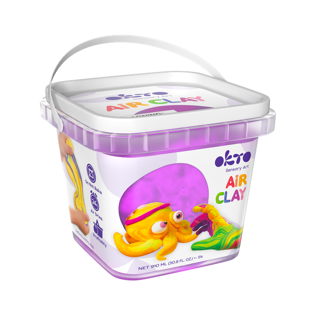 Air Clay pentru modelaj, 200g, Okto - Mov KRTOK20013