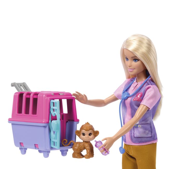 BARBIE YOU CAN BE SET PAPUSA CU DOUA ANIMALUTE DIN JUNGLA VIVMTHRG50