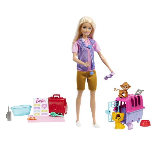 BARBIE YOU CAN BE SET PAPUSA CU DOUA ANIMALUTE DIN JUNGLA VIVMTHRG50