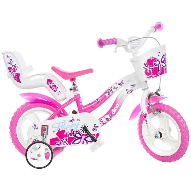 Bicicleta copii dino bikes 12' flappy roz hubdb-512l-02