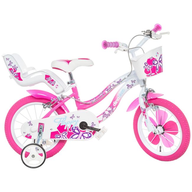Bicicleta copii dino bikes 16'' flappy roz hubdb-516-02