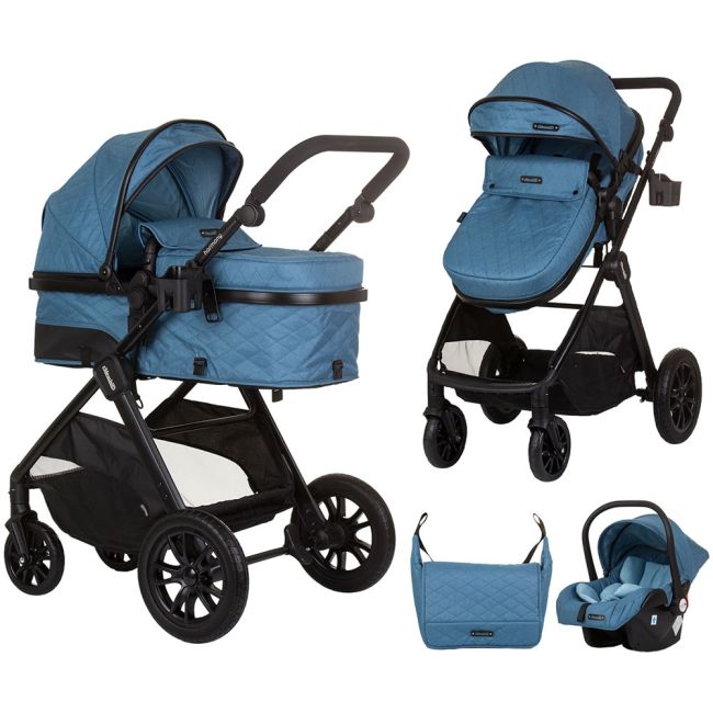 Carucior chipolino harmony 3 in 1 blue hubst-kkhr02404bl