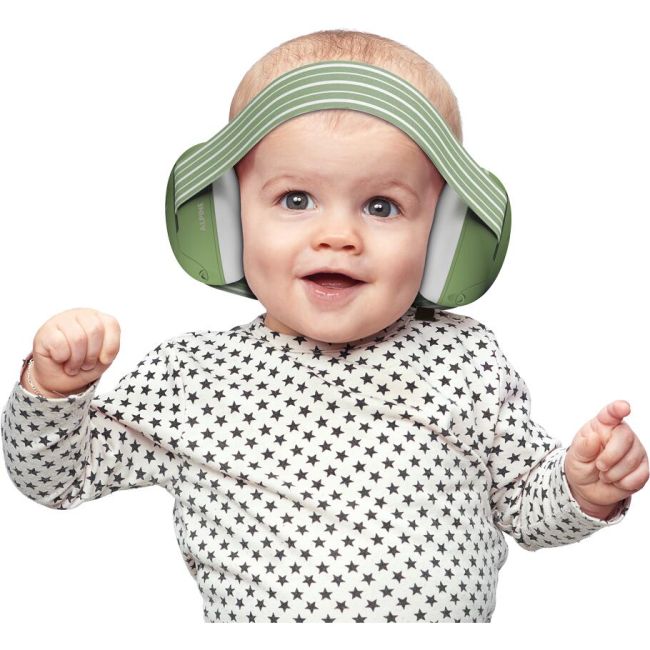 Casti antifonice pentru bebelusi, ofera protectie auditiva, SNR 23, green, ALPINE Muffy Baby ALP27464