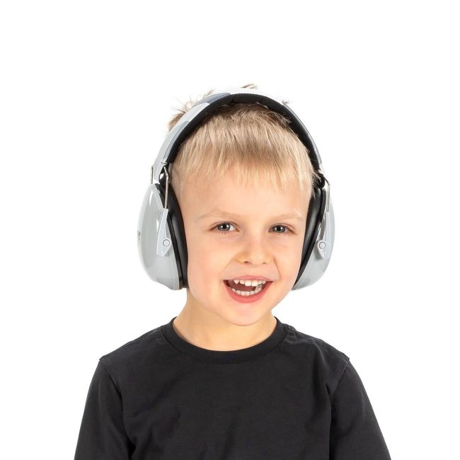 Casti antifonice pentru copii, ofera protectie auditiva, SNR 27, 5+ ani, gri, Reer SilentGuard Kids 53271