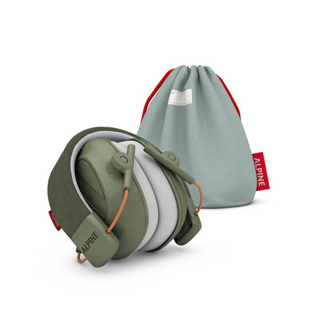Casti antifonice pliabile pentru copii 5-16 ani, ofera protectie auditiva, SNR 25, verde, ALPINE Muffy Kids Green ALP26511
