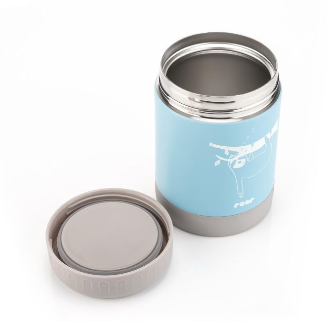 Cutie termica pentru mancare, otel inoxidabil vidat, 300 ml, albastra, Reer ColourDesign 90423