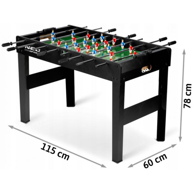 Fotbal de masa, 115 x 60 x 78 cm, neo-sport ns-805 - negru edeedi180500