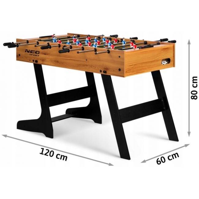 Fotbal de masa, 120 x 60 x 80 cm, neo-sport ns-803 - natur edeedi180301