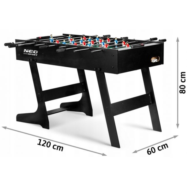 Fotbal de masa, 120 x 60 x 80 cm, neo-sport ns-803 - negru edeedi180300