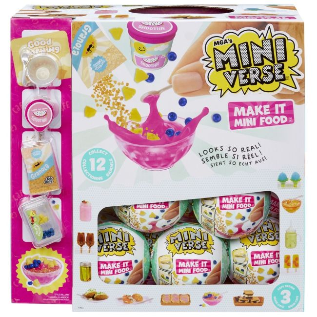 MGA’S MINIVERSE MINI FOOD CAFÉ S3 SET SURPRIZA VIVMGA505396EUC
