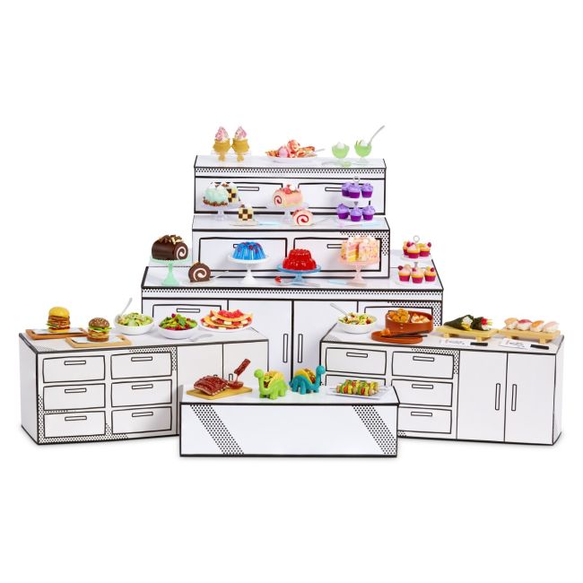 MGA’S MINIVERSE MINI FOOD DINER S3 SET SURPRIZA VIVMGA505419EUC