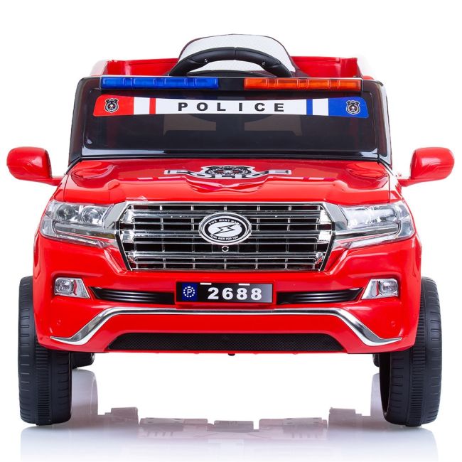 Masinuta electrica chipolino suv police patrol cu scaun din piele red hubeljppl0233r