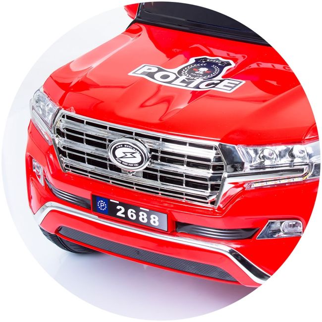 Masinuta electrica chipolino suv police patrol cu scaun din piele red hubeljppl0233r