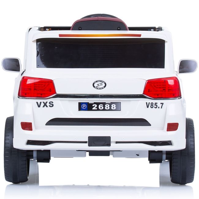 Masinuta electrica chipolino suv police patrol cu scaun din piele white hubeljppl0231w