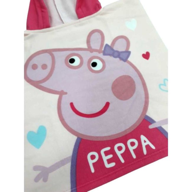 Poncho cu gluga Peppa Pig Better Together 55x110 cm EPLUSM EPMPP52461237 BBJEPMPP52461237_Roz