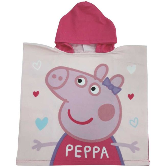 Poncho cu gluga Peppa Pig Better Together 55x110 cm EPLUSM EPMPP52461237 BBJEPMPP52461237_Roz