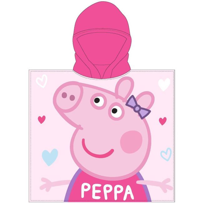 Poncho cu gluga Peppa Pig Better Together 55x110 cm EPLUSM EPMPP52461237 BBJEPMPP52461237_Roz