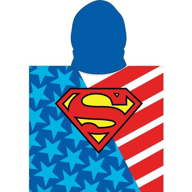 Poncho cu gluga Superman 55x110 cm EPLUSM EPMSUP5246275 BBJEPMSUP5246275_Albastru
