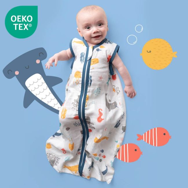 Sac de dormit Bamboo Under the Sea 90 cm 0.5 Tog BBXCJ792-05W