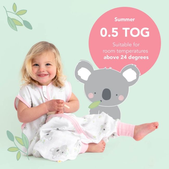 Sac de dormit cu picioruse Bamboo Koala 60 cm 0.5 Tog BBXCJ537-05FW