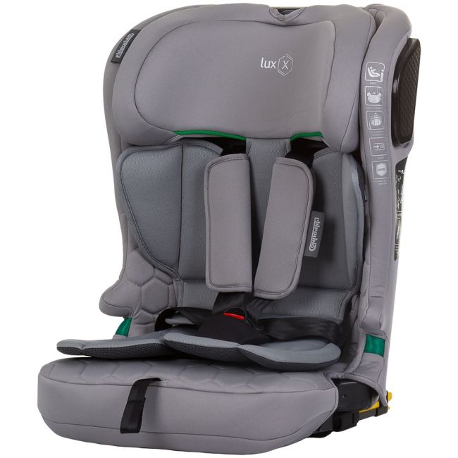 Scaun auto chipolino lux x i-size 76-150 cm cu sistem isofix granite hubstklx0242gn