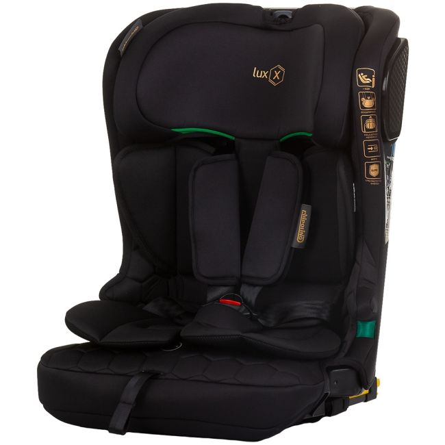 Scaun auto chipolino lux x i-size 76-150 cm cu sistem isofix obsidian hubstklx0241ob