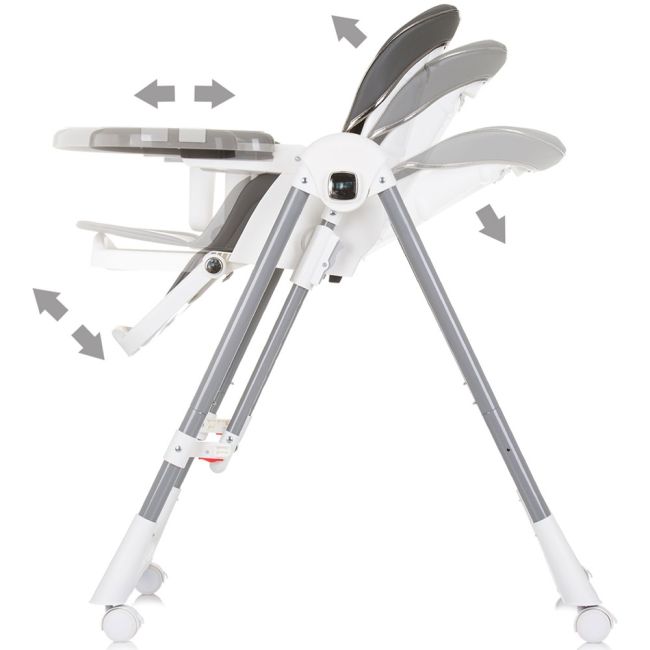 Scaun de masa chipolino milk shake 2 in 1 ash grey hubsthms02401as