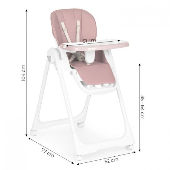 Scaun de masa pentru copii ecotoys ha-013 - roz edeediha-013pink