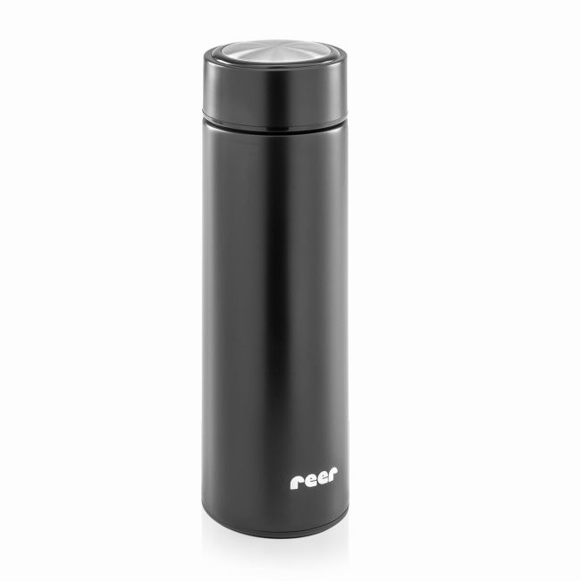 Termos din otel inoxidabil vidat ColourDesign, 450 ml, negru, Reer 90011