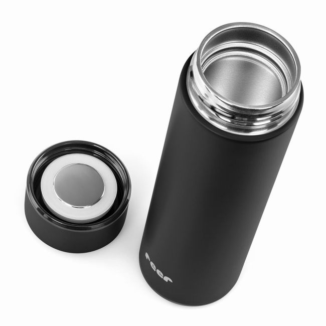 Termos din otel inoxidabil vidat ColourDesign, 450 ml, negru, Reer 90011