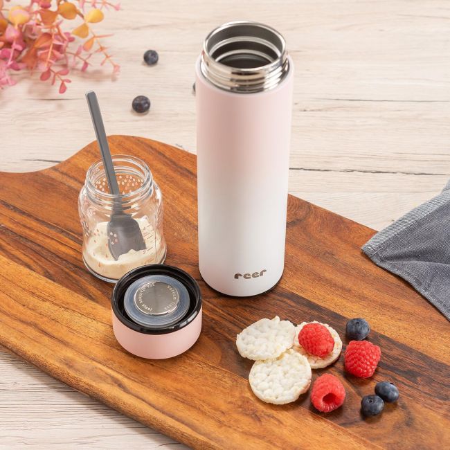 Termos din otel inoxidabil vidat ColourDesign, 450 ml, roz, Reer 90024