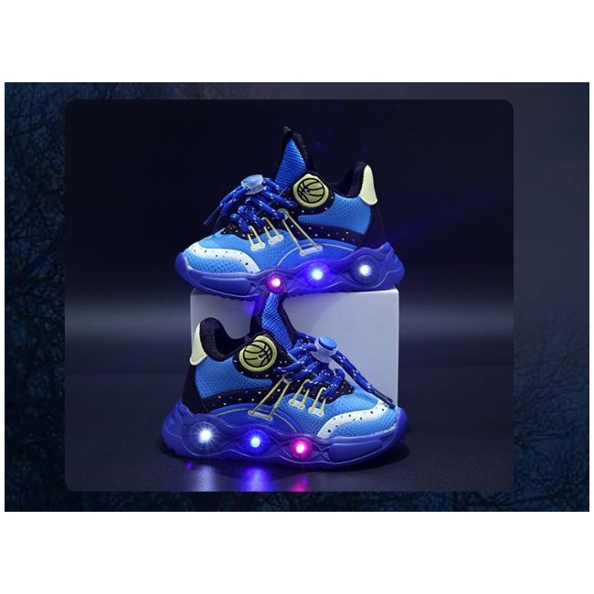 Adidasi albastri cu luminite - Baseball ADO-896-2-c