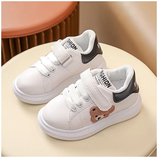 Adidasi albi cu insertie neagra - Teddy MDB820M-3-c