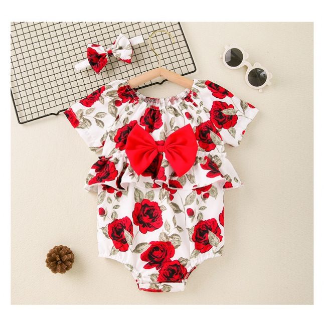 Body cu volanase pentru fetite - Roses MDGBA153