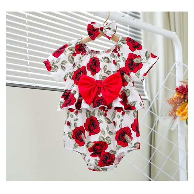 Body cu volanase pentru fetite - Roses MDGBA153